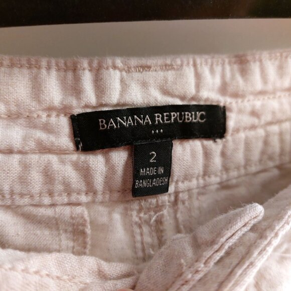 Banana Republic Linen Cotton Blend Short Shorts Mini Size 2 - Picture 2 of 5